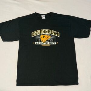 Green Bay Packers cheesehead T shirt, adult size large.  Preshrunk 100% cotton.